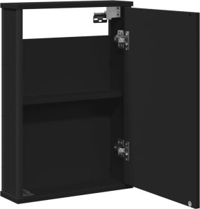 vidaXL Szafka łazienkowa z lustrem, czarna, 42x12x60 cm 5