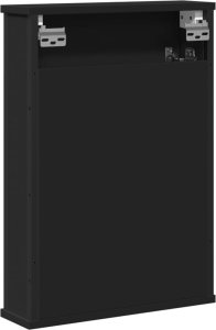 vidaXL Szafka łazienkowa z lustrem, czarna, 42x12x60 cm 7