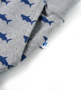 vidaXL Szorty dziecięce ze sznurkiem ściągającym, jasnoszary melanż, 116 5