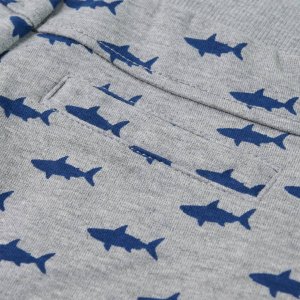 vidaXL Szorty dziecięce ze sznurkiem ściągającym, jasnoszary melanż, 116 6