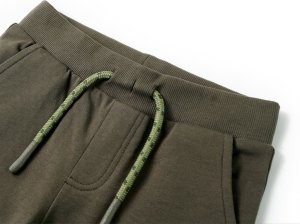 vidaXL Szorty dziecięce ze sznurkiem, ciemne khaki, 116 3