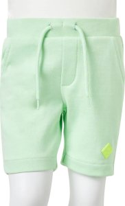 vidaXL Szorty dziecięce ze sznurkiem ściągającym, jasnozielone, 128 8