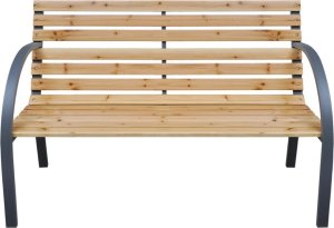 vidaXL Ławka ogrodowa, 112 cm, lite drewno jodłowe 2