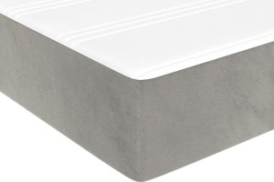 vidaXL Materac kieszeniowy, jasnoszary, 120x190x20 cm, aksamit 5