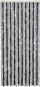 vidaXL Zasłona przeciwko owadom, szaro-czarna, 90x220 cm, szenilowa 3