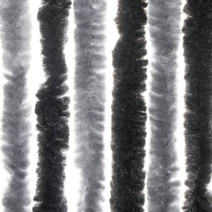 vidaXL Zasłona przeciwko owadom, szaro-czarna, 90x220 cm, szenilowa 6