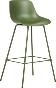 Beliani Zestaw 2 krzeseł barowych zielony EMMET 3