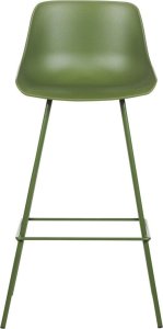 Beliani Zestaw 2 krzeseł barowych zielony EMMET 4