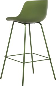 Beliani Zestaw 2 krzeseł barowych zielony EMMET 5