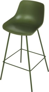 Beliani Zestaw 2 krzeseł barowych zielony EMMET 6