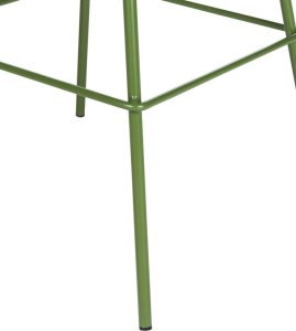 Beliani Zestaw 2 krzeseł barowych zielony EMMET 7