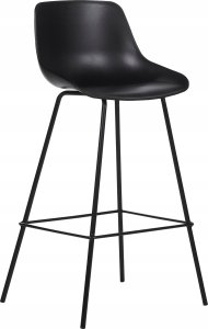 Beliani Krzesło barowe Zestaw 2 Czarny EMMET 4