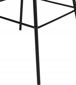 Beliani Krzesło barowe Zestaw 2 Czarny EMMET 8