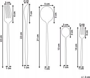 Beliani Zestaw sztućców 30 elementów czarny RIGATONI 5
