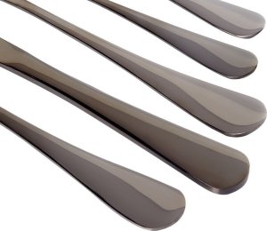 Beliani Zestaw sztućców 30 elementów czarny FUSILLI 3