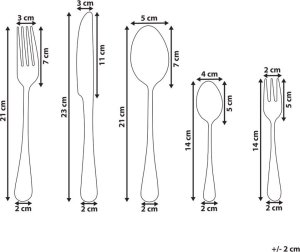Beliani Zestaw sztućców 30 elementów srebrny FUSILLI 5