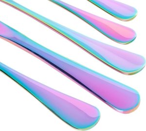 Beliani Zestaw sztućców 30 elementów wielokolorowy FUSILLI 3