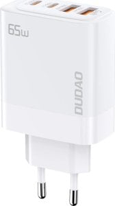 Ładowarka Dudao Ładowarka sieciowa GaN Dudao A65EU 2xUSB-A, 2xUSB-C PD 65W biała 1