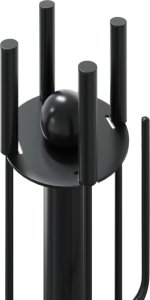 vidaXL 5-częściowy zestaw akcesoriów do kominka, 18x56 cm, stal 7