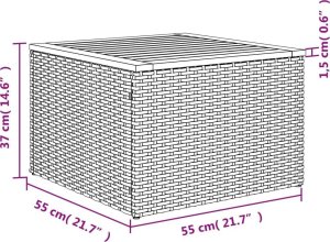 vidaXL 9-częściowy zestaw mebli ogrodowych z poduszkami, beżowy, polirattan 12