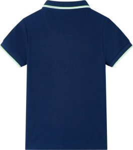 vidaXL Koszulka dziecięca polo, granatowa, 116 2