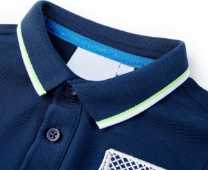 vidaXL Koszulka dziecięca polo, granatowa, 116 3