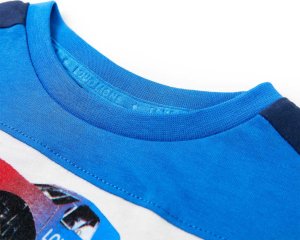 vidaXL Koszulka dziecięca z krótkimi rękawami, niebiesko-granatowa, 116 3