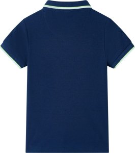 vidaXL Koszulka dziecięca polo, granatowa, 128 2
