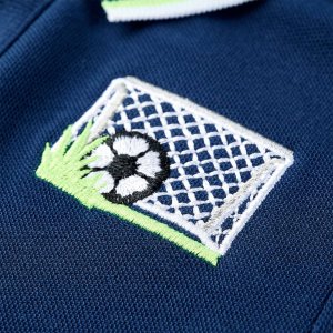 vidaXL Koszulka dziecięca polo, granatowa, 128 4