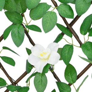 vidaXL Kratka ze sztucznym bluszczem, rozsuwana, zielona, 186x70 cm 5