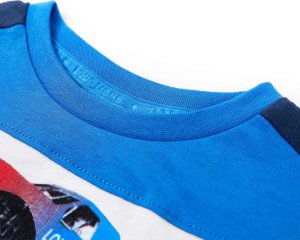 vidaXL Koszulka dziecięca z krótkimi rękawami, niebiesko-granatowa, 128 3