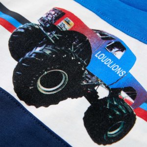 vidaXL Koszulka dziecięca z krótkimi rękawami, niebiesko-granatowa, 128 4