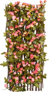 vidaXL Kratka ze sztucznym bluszczem, rozsuwany, ciemny róż, 180x60 cm 4