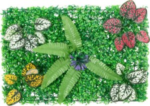 vidaXL Maty ze sztucznymi roślinami, 6 szt., zielone, 40x60 cm 2