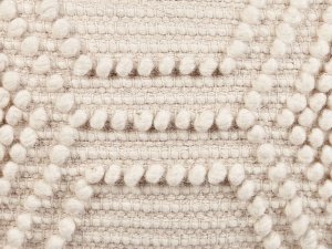 Beliani Puf wełniany 60 x 60 x 40 cm beżowy CHOIM 4