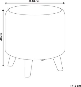 Beliani Stołek bawełniany makrama beżowy MARDAN 6