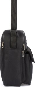 Beltimore Męska torba na ramię raportówka A5 listonoszka czarna pojemna elegancka czarna F53 6