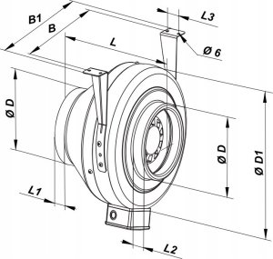 Vents INLINE CENTRIFUGAL FAN VENTS VKMZ 150 3