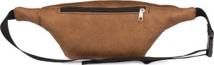 Beltimore Męska saszetka biodrówka nerka na pas regulowana skóra eko gładka elegancka brązowa F51 4