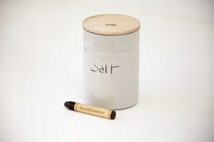 Riess RIESS - Pojemnik kuchenny z drewnianą pokrywą 2,2l Light Grey 4