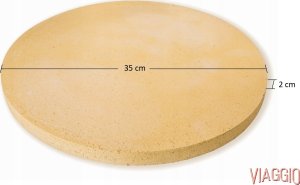 VIAGGIO KAMIEŃ DO PIZZY 35 CM + ŁOPATKA + GRATIS! 2