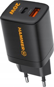 Ładowarka Hammer Ładowarka Sieciowa Hammer 20W Pd Usb Typ-C Rapidcharge Duo 3