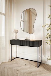 Selsey Toaletka Veldio 110 cm czarna z czarnymi nogami 3