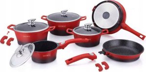 Royalty Line Garnki Royalty Line ES2014M Czarny Czerwony 14 Części 2