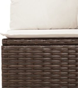 vidaXL 6-cz. zestaw wypoczynkowy do ogrodu, z poduszkami, brązowy 6