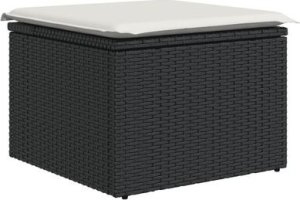 vidaXL vidaXL 8-cz. zestaw wypoczynkowy do ogrodu, z poduszkami, czarny 4
