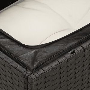 vidaXL 10-cz. zestaw wypoczynkowy do ogrodu, poduszki czarny rattan PE 7