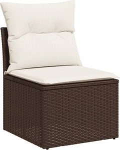 vidaXL 6-cz. zestaw wypoczynkowy do ogrodu, z poduszkami, brązowy 5