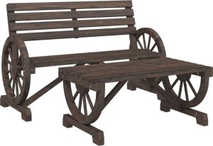 vidaXL 2-częściowy zestaw mebli ogrodowych, lite drewno jodłowe 2