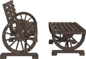 vidaXL 2-częściowy zestaw mebli ogrodowych, lite drewno jodłowe 4